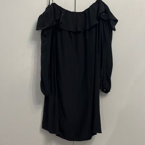 AMANDA UPRICHARD 💯% SILK OFF-SHOULDER MINIDRESS